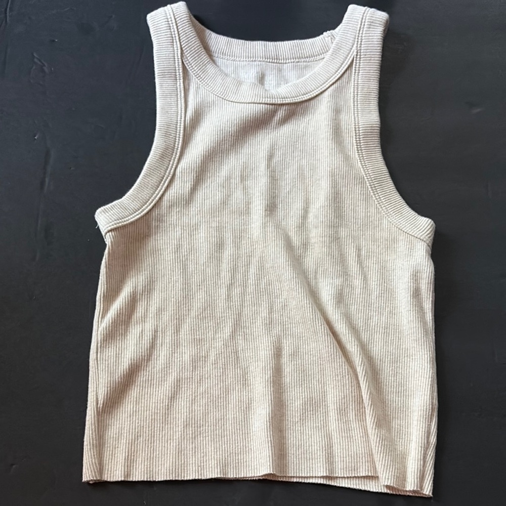 Aerie Ribbed Tank Top - Cream